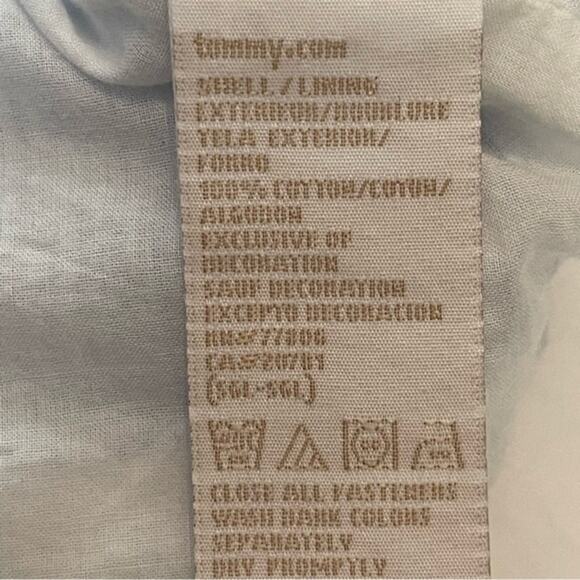 Tommy Hilfiger Blue White Pinstripe Cotton Prep Academia Blazer NWOT Size L - Picture 10 of 12